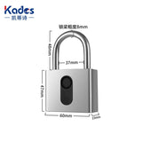 Portable Smart Fingerprint Padlock, Bluetooth APP Electronic Lock, USB Charging, Suitable for Warehouses, Courtyards, Storage Cabinets and Safes