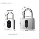 Portable Smart Fingerprint Padlock, Bluetooth APP Electronic Lock, USB Charging, Suitable for Warehouses, Courtyards, Storage Cabinets and Safes