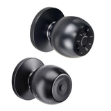 Smart Fingerprint Ball Lock with Tuya WiFi, Password Access for Bedroom Wooden Doors
