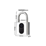 Portable Smart Fingerprint Padlock, Bluetooth APP Electronic Lock, USB Charging, Suitable for Warehouses, Courtyards, Storage Cabinets and Safes
